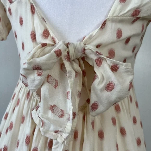 Jessica Simpson Ivory Open Back Tiered Summer Dress Small - Picture 5 of 6